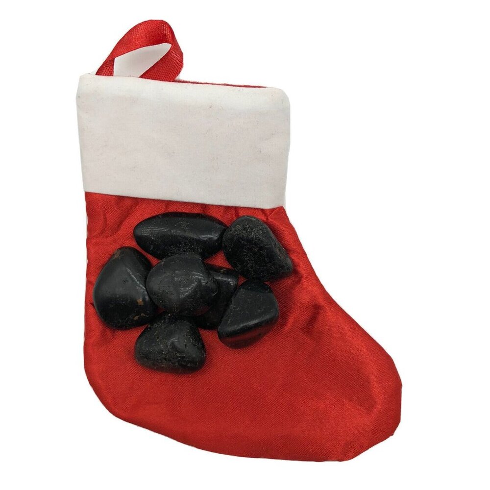 Rock Lovers Naughty List Gag Gift Tourmaline "Coal" Christmas Stocking Holiday